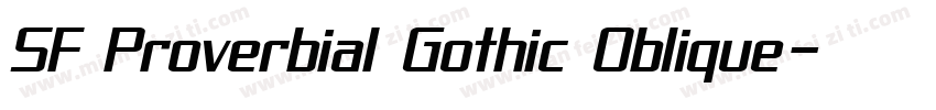 SF Proverbial Gothic Oblique字体转换